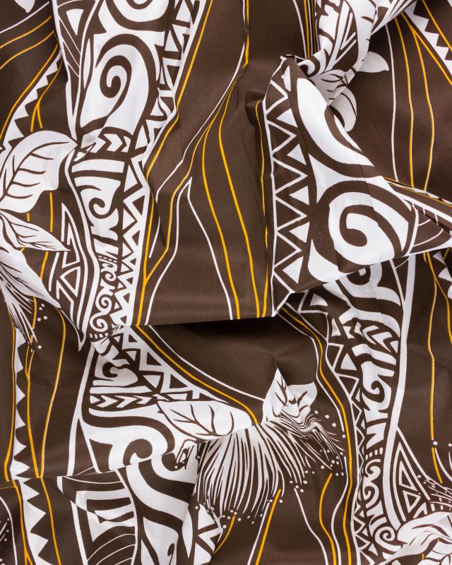 Polynesian fabric VAI Brown - Tissushop